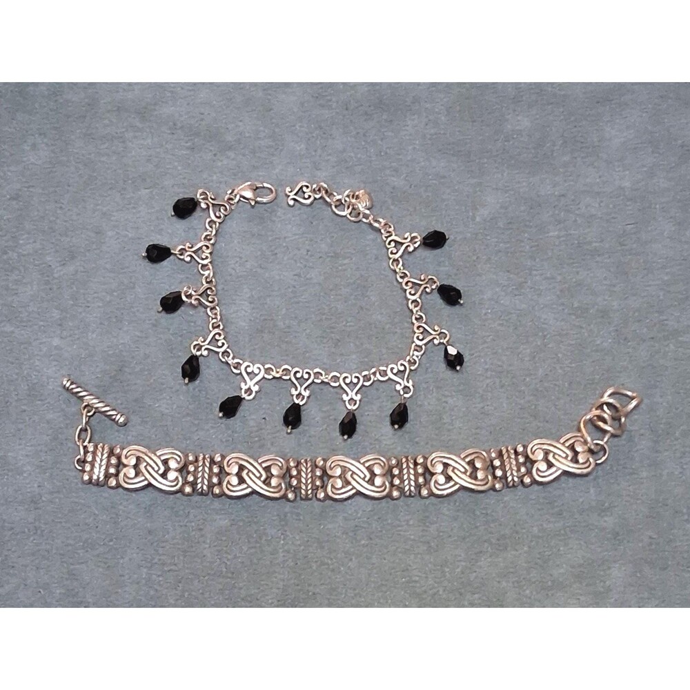 Vintage Brighton Bracelets Manzanita & Vivaldi Black Crystals